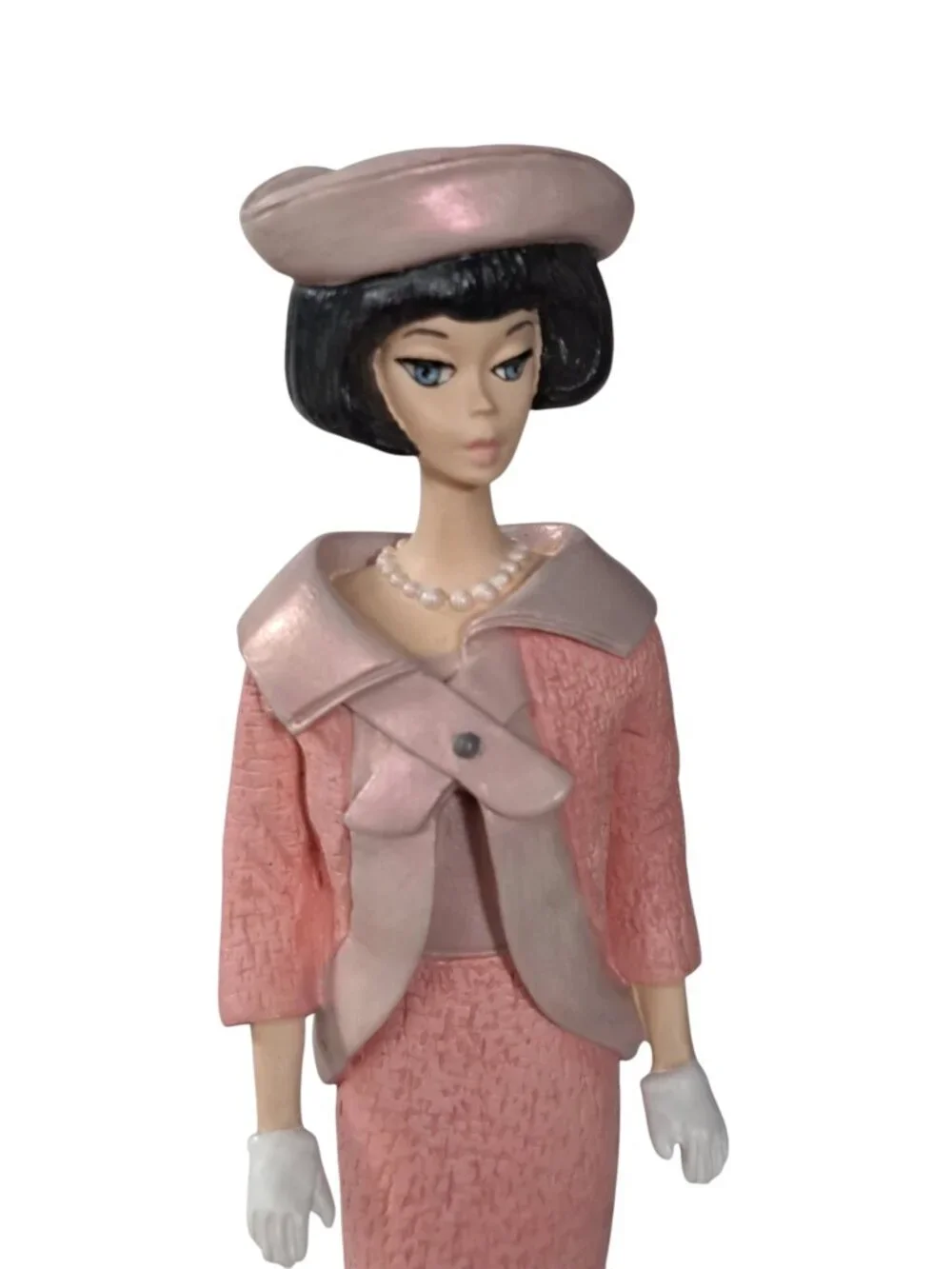 Danbury Mint - 1966 Barbie Fashion Luncheon Figure with stand and Certificate
